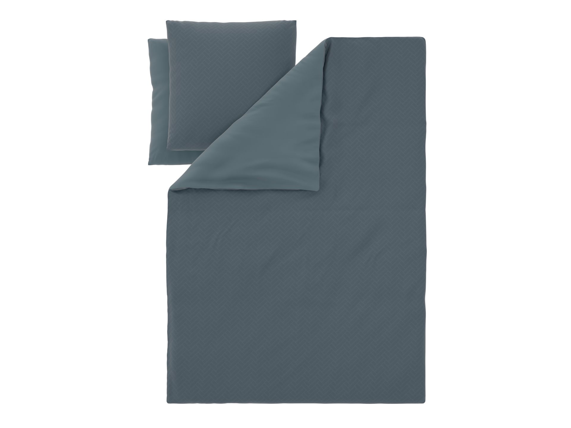 LIVARNO® Pościel dwustronna z bawełny satynowej, 160 x 200 cm (Granatowy)