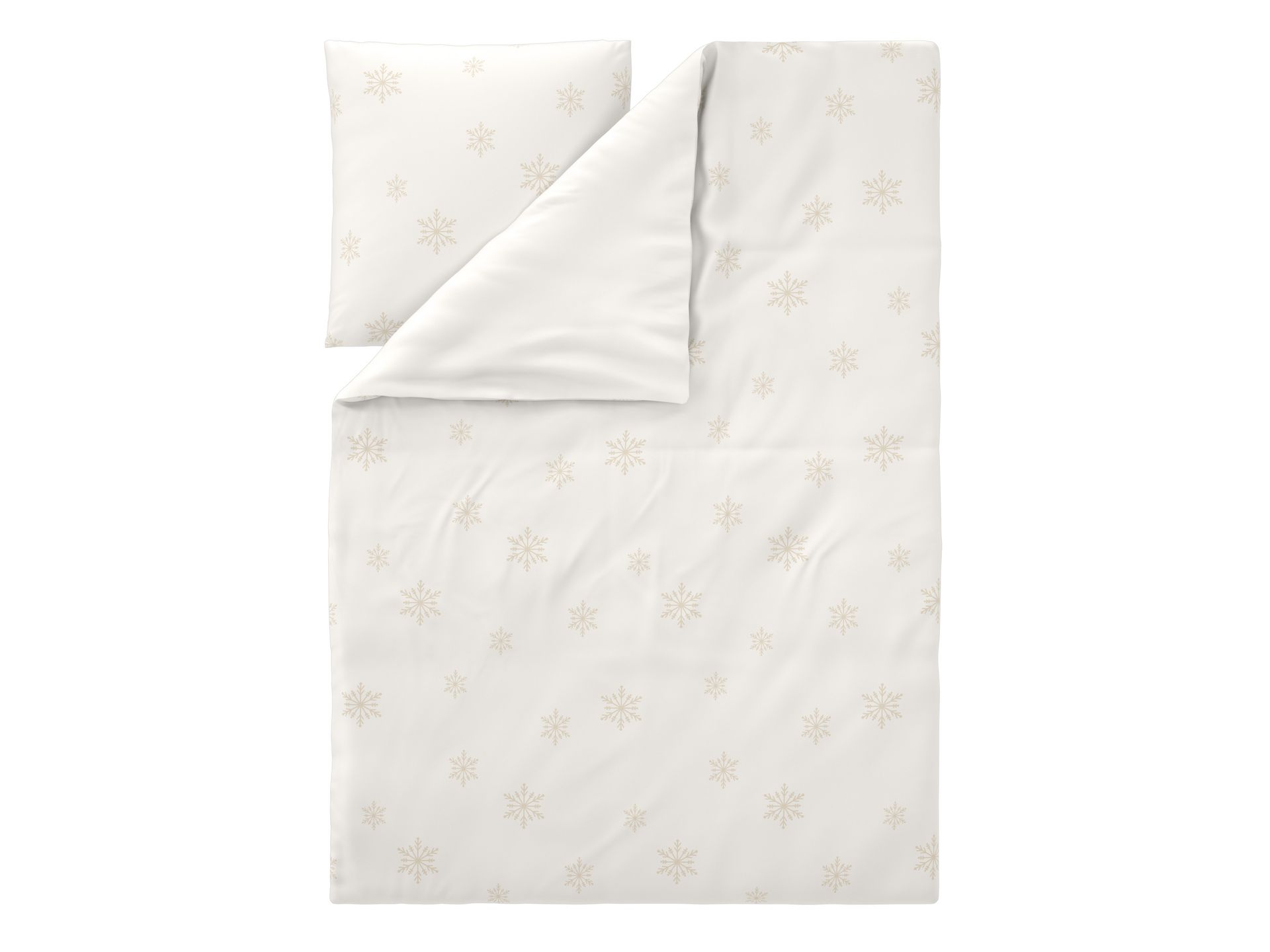 LIVARNO® Pościel dwustronna z bawełny satynowej, 140 x 200 cm (Biały)