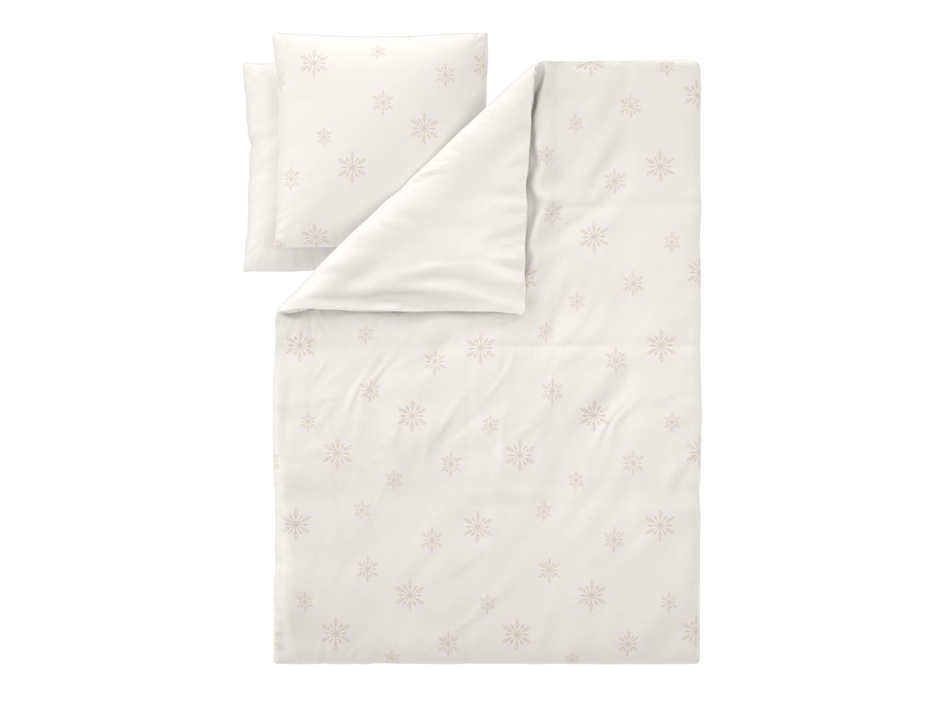 LIVARNO® Pościel dwustronna z bawełny satynowej, 220 x 200 cm (Biały)