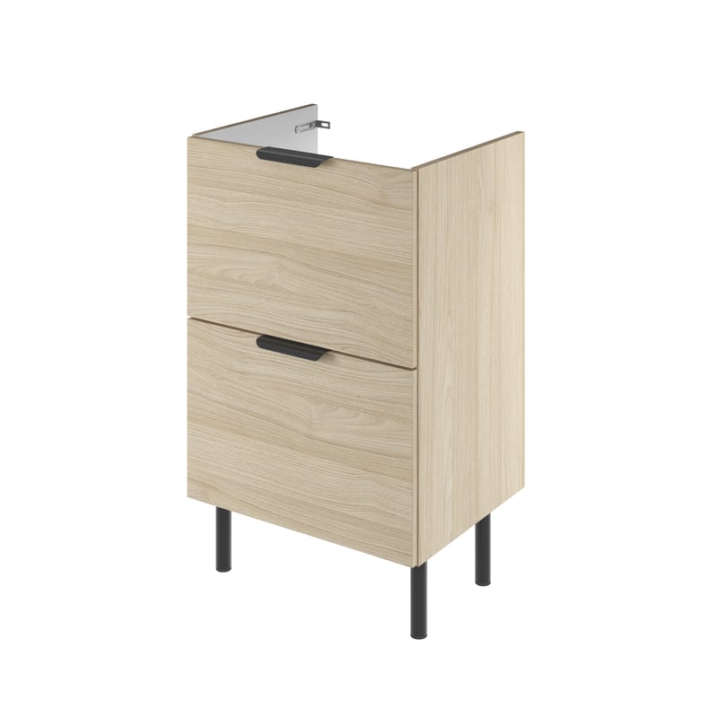 Szafka pod umywalkę z szufladami EASY 50x40x82cm dąb Sensea