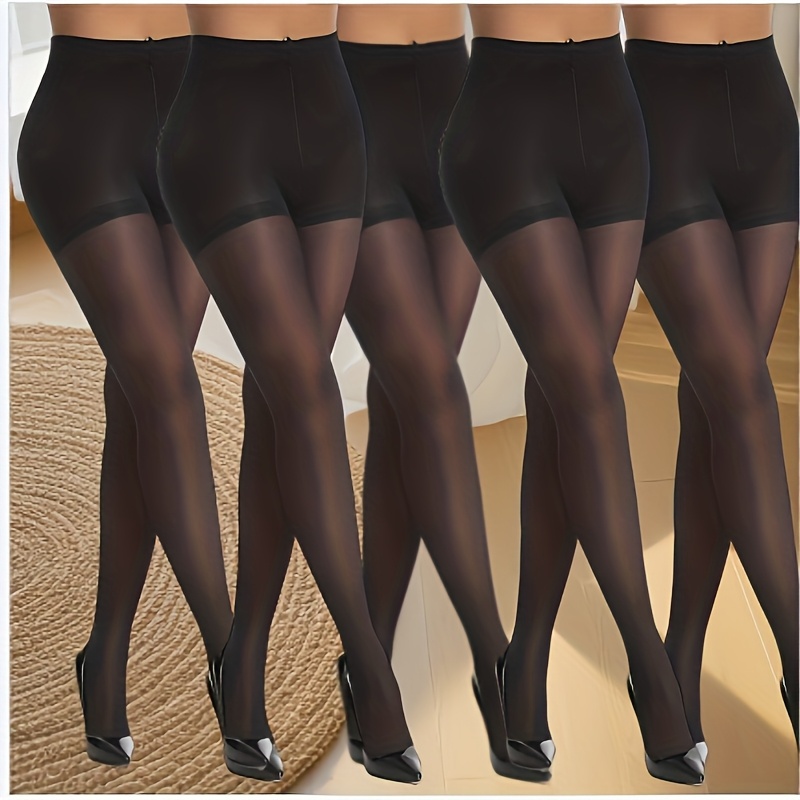 TEMU eleganckich, modelujących pończoch damskich 40D, modelujących brzuch, podnoszących pośladki, seksownych - ciemne, jednolite kolory, modelujące