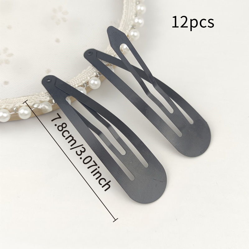 TEMU 12 szt. Duże metalowe antypoślizgowe spinki do włosów - antypoślizgowe, mocne, wytrzymałe wsuwki do włosów dla kobiet, do grzywki, na tył głowy,