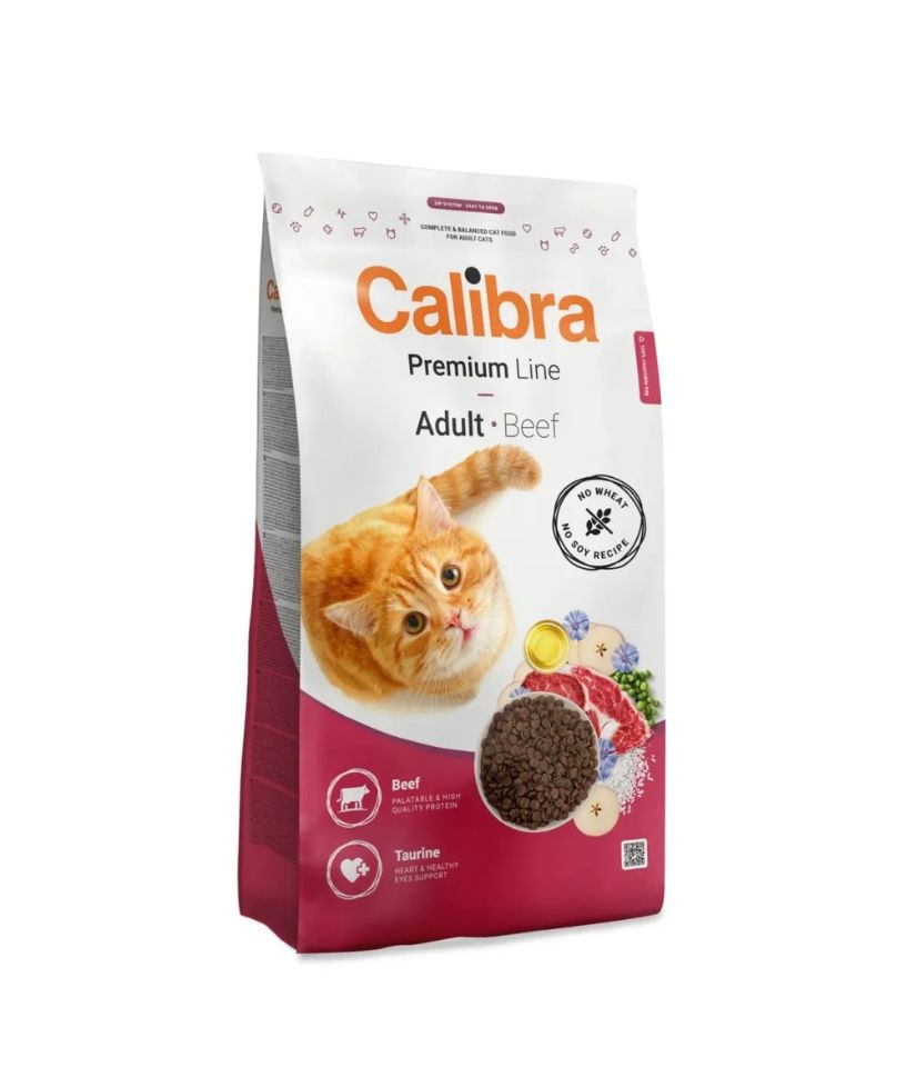 CALIBRA Cat Premium Adult Beef 10 kg karma z wołowiną dla kotów