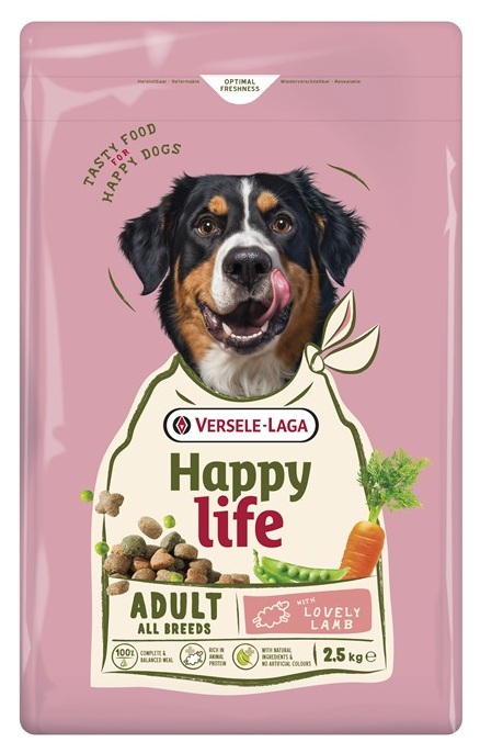 VERSELE-LAGA Happy Life Adult with Lamb 2,5kg karma dla psów z jagnięciną