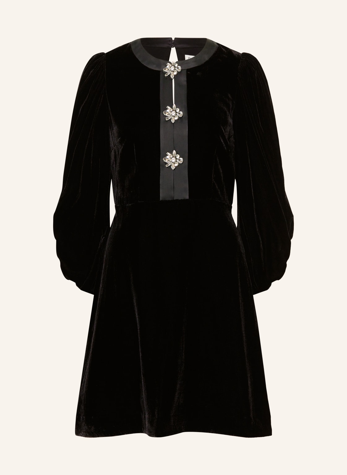 Phase Eight Aksamitna Sukienka Heidi Z Kamieniami Ozdobnymi schwarz