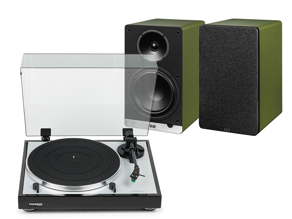 Thorens TD 402 DD (czarny) + ConneX DCB61 (oliwkowy)