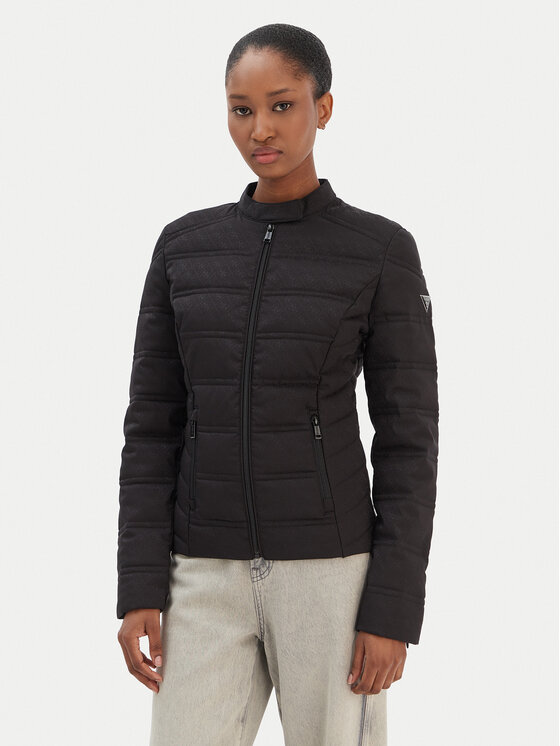 Guess Kurtka przejściowa W6RL02 WJ492 Czarny Regular Fit