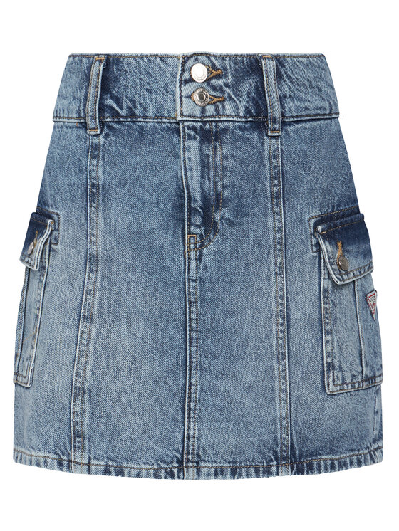 Guess Spódnica jeansowa J6RD20 D45E0 Niebieski Regular Fit