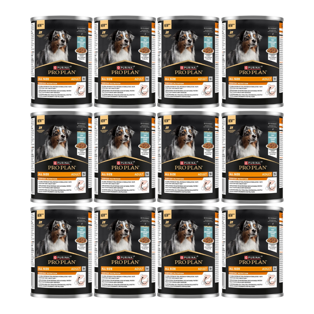 PURINA Pro Plan Everyday nutrition All size Adult Ryba w galarecie - mokra karma dla psa - 12x400g