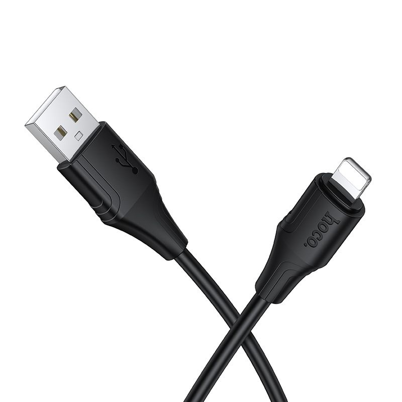 Kabel Silikonowy USB A do Lightning Hoco 27W 1 m X124 czarny