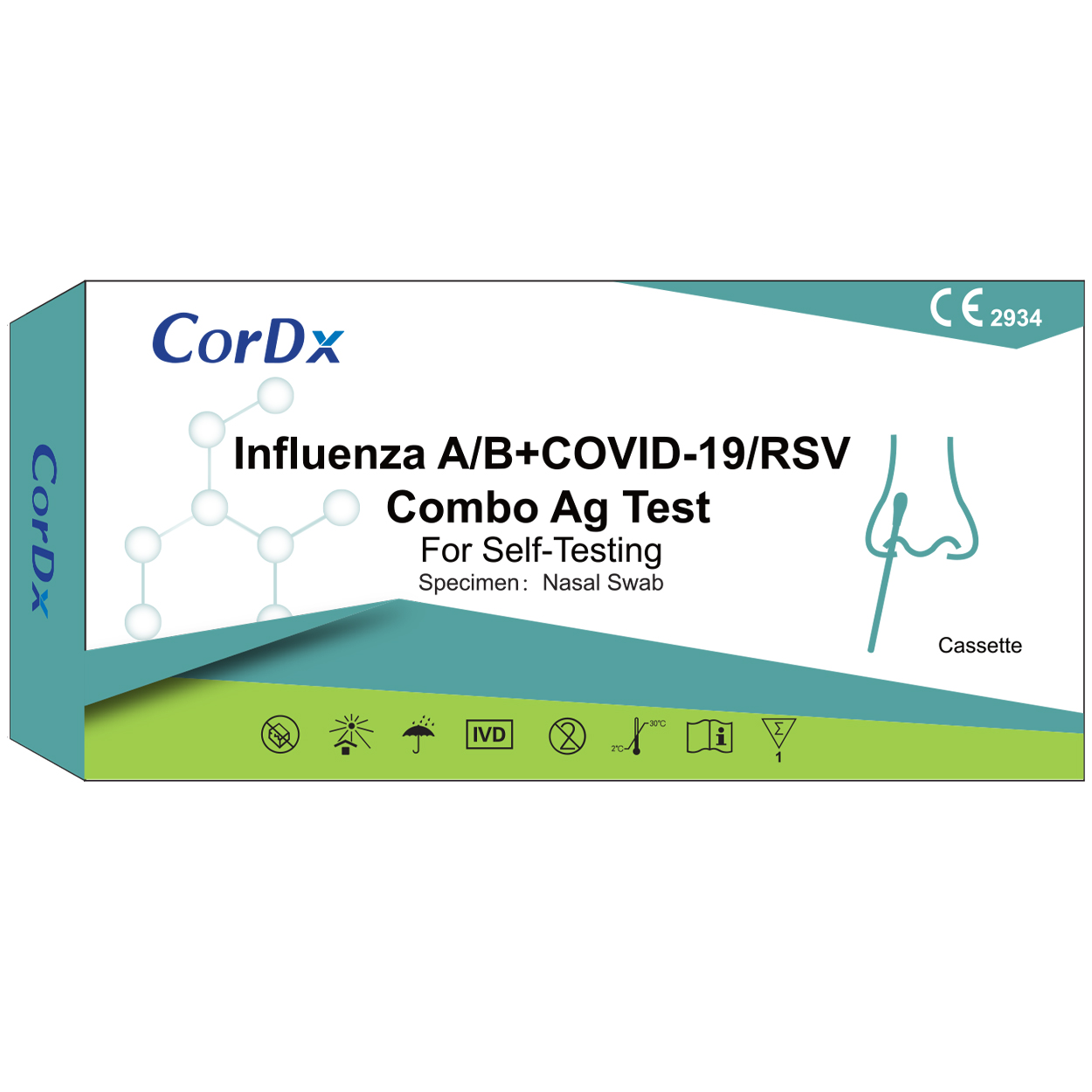 Opinie o CorDx 4w1 Grypa A/B + COVID-19/RSV Combo Ag, test antygenowy na obecność 4 wirusów, 1 sztuka