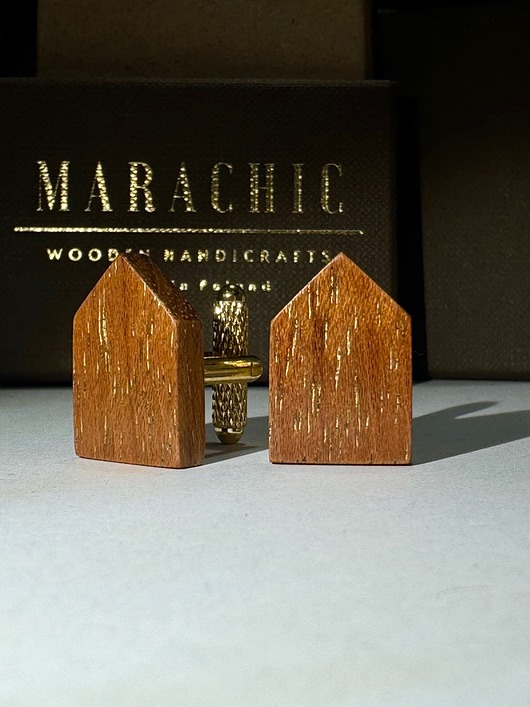 Drewniane spinki do mankietów BARN