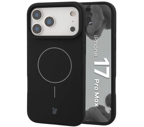 Bizon Silikonowe Soft z MagSafe do Apple iPhone 17 Pro Max Czarny