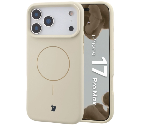 Bizon Silikonowe Soft z MagSafe do Apple iPhone 17 Pro Max Ecru