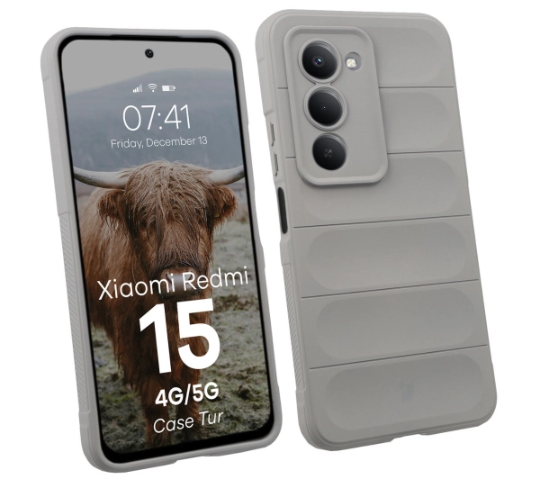 Bizon Pancerne Tur do Xiaomi Redmi 15 4G / 5G Szary