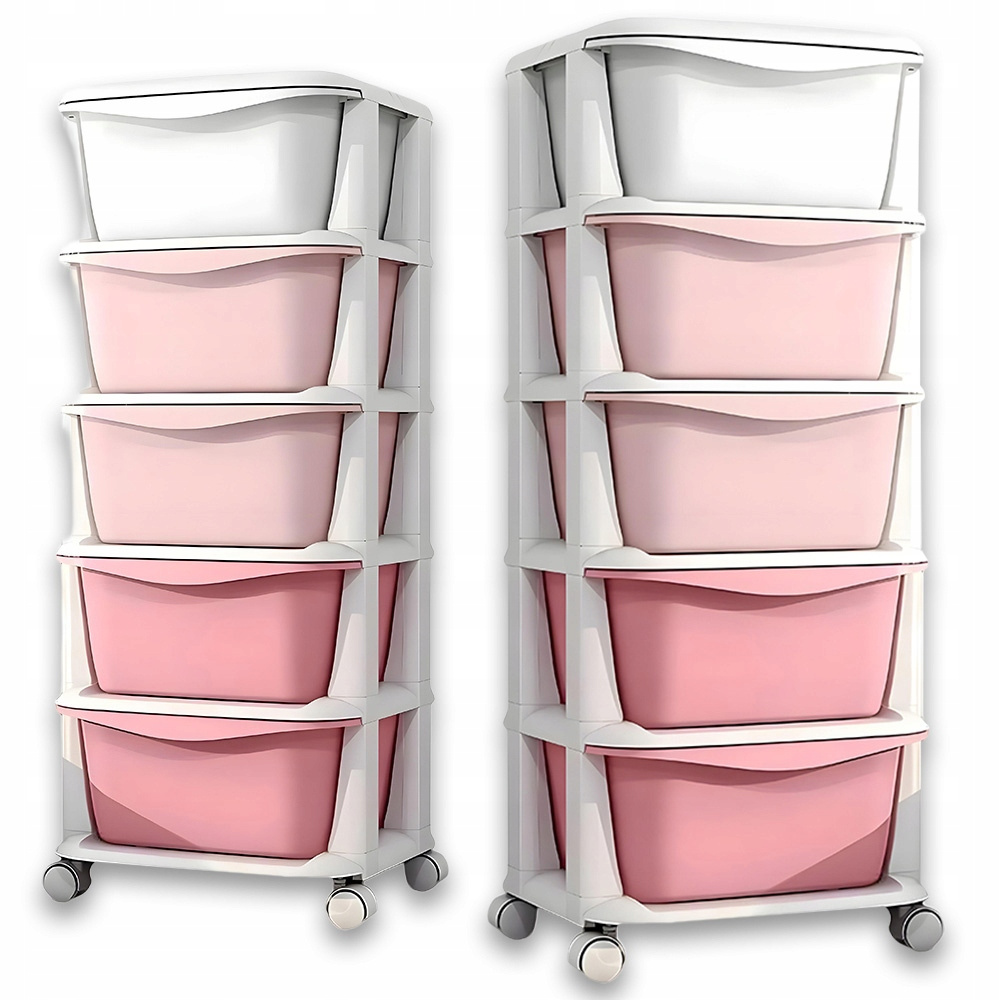 Organizer Plastikowy Duży Regał Pojemnik Na Zabawki i Akcesoria 5 Szuflad