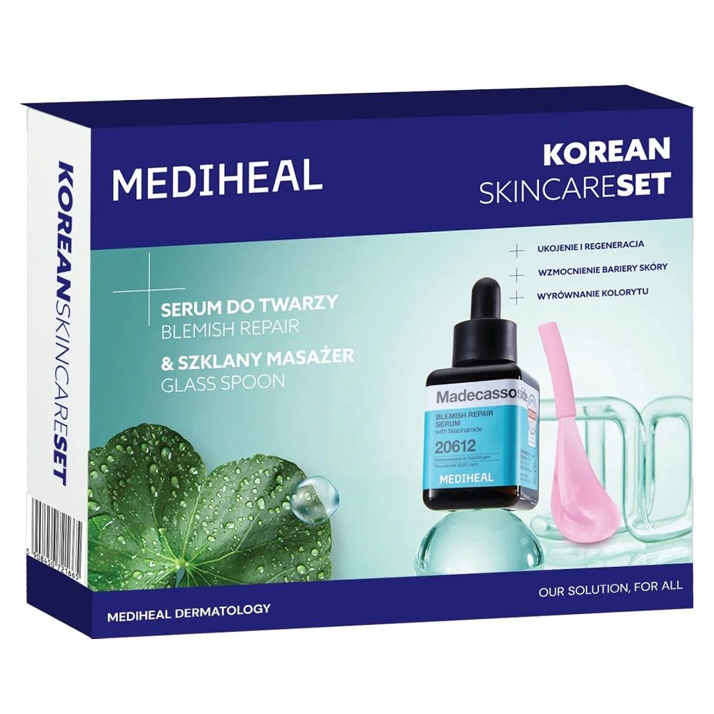 MEDIHEAL SET Blemish Repair serum do twarzy 40ml + szklany masażer