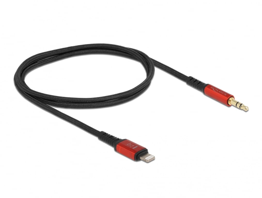 DeLOCK Kabel audio 8 pin Lightning męski do męskiego jacka 3,5 mm 3 pin 0,5 m 86586