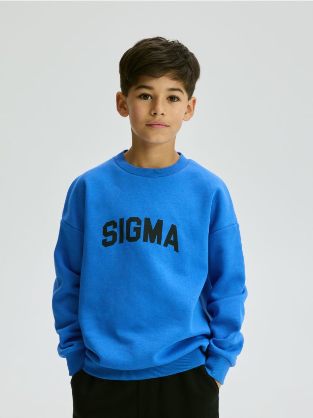 Reserved - Bluza z nadrukiem - niebieski