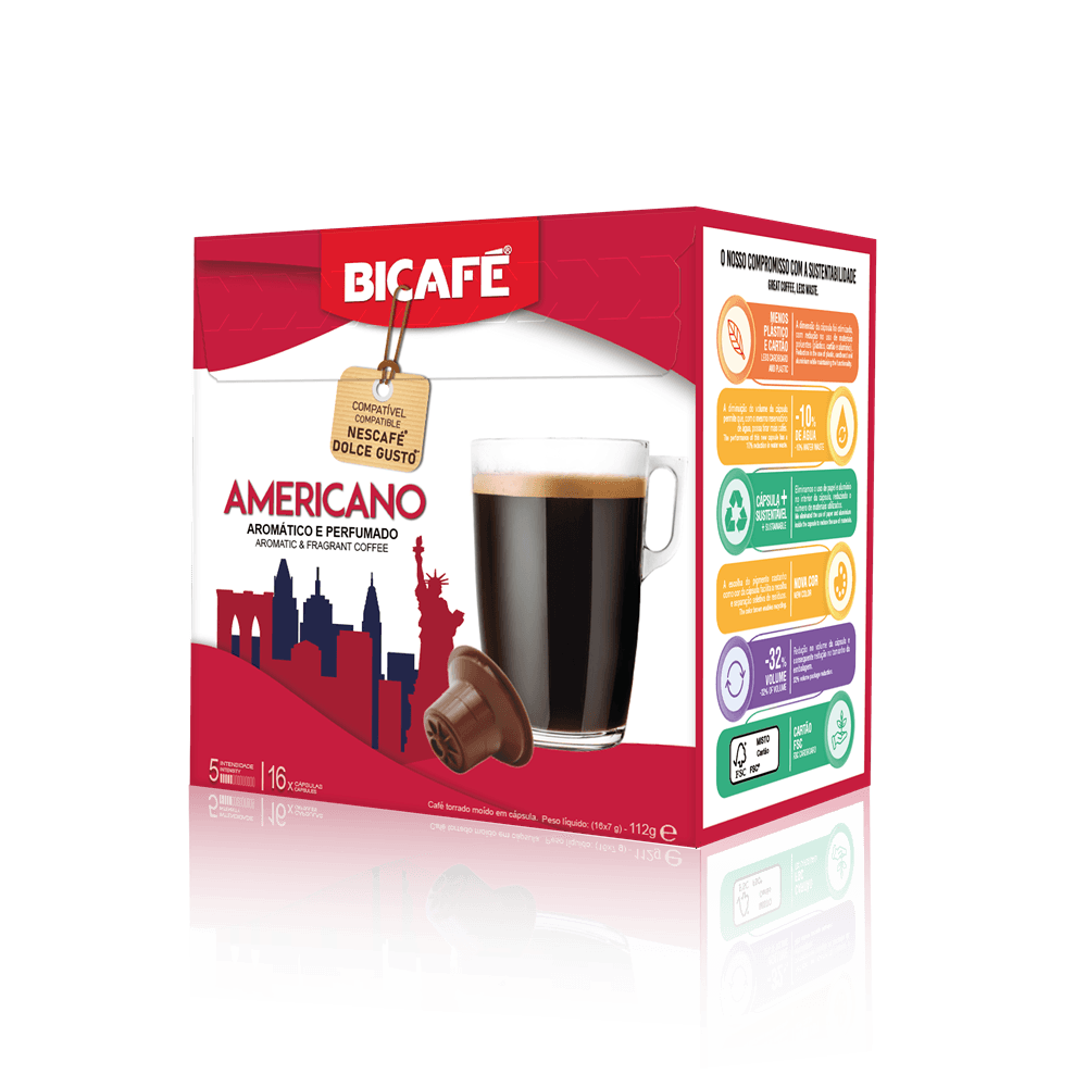 BICAFE Americano kapsułki do Dolce Gusto - 16 kapsułek