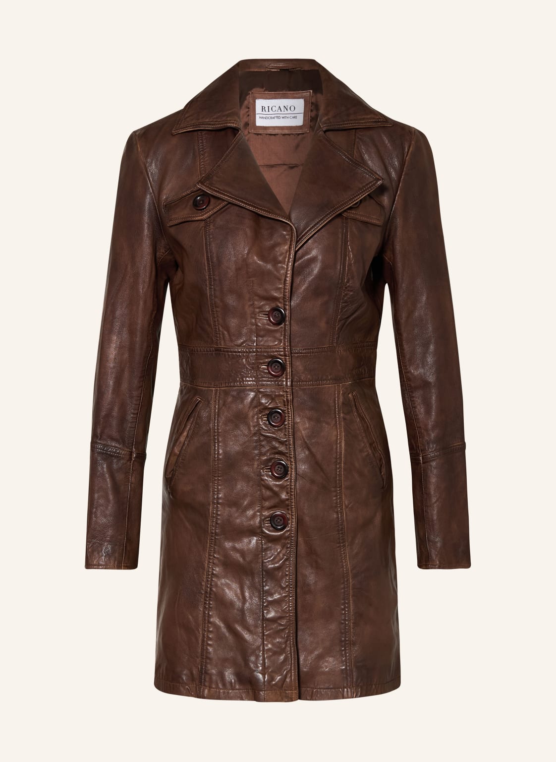 Ricano Płaszcz Skórzany braun