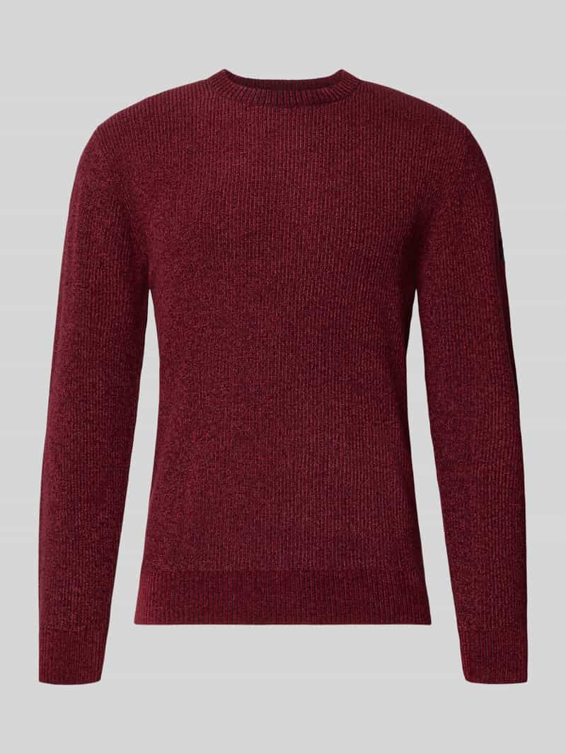 Sweter z dzianiny kroju regular fit z mieszanki bawełny