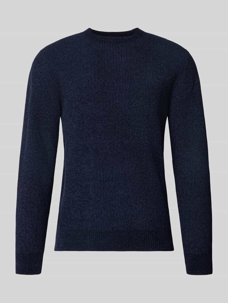 Sweter z dzianiny kroju regular fit z mieszanki bawełny