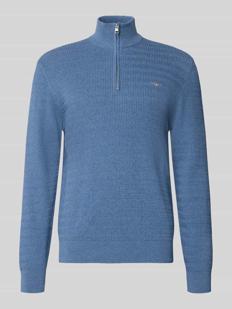 Sweter z dzianiny ze stójką