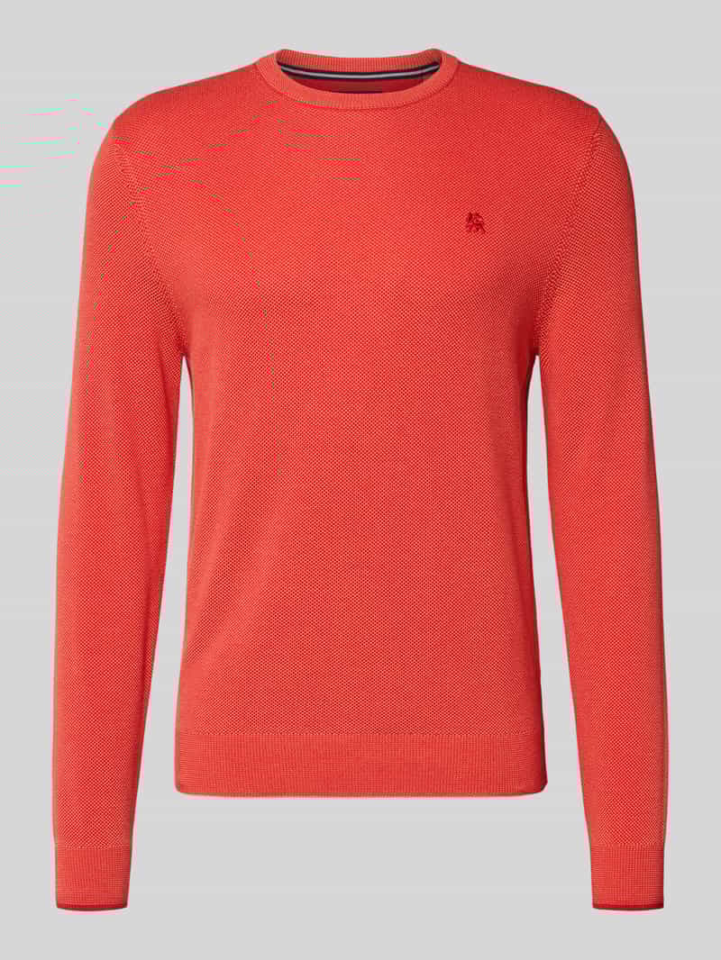 Sweter z dzianiny z wyhaftowanym logo