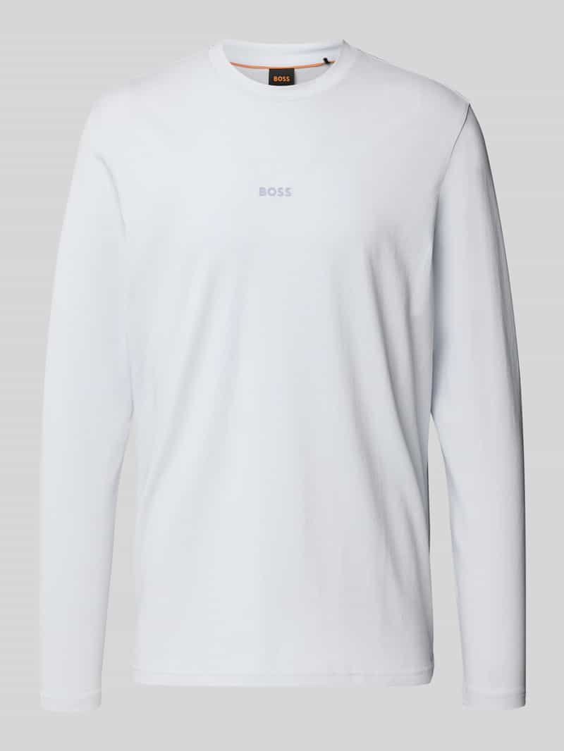 Bluzka z długim rękawem o kroju regular fit z mieszanki bawełny model ‘TCHARK’