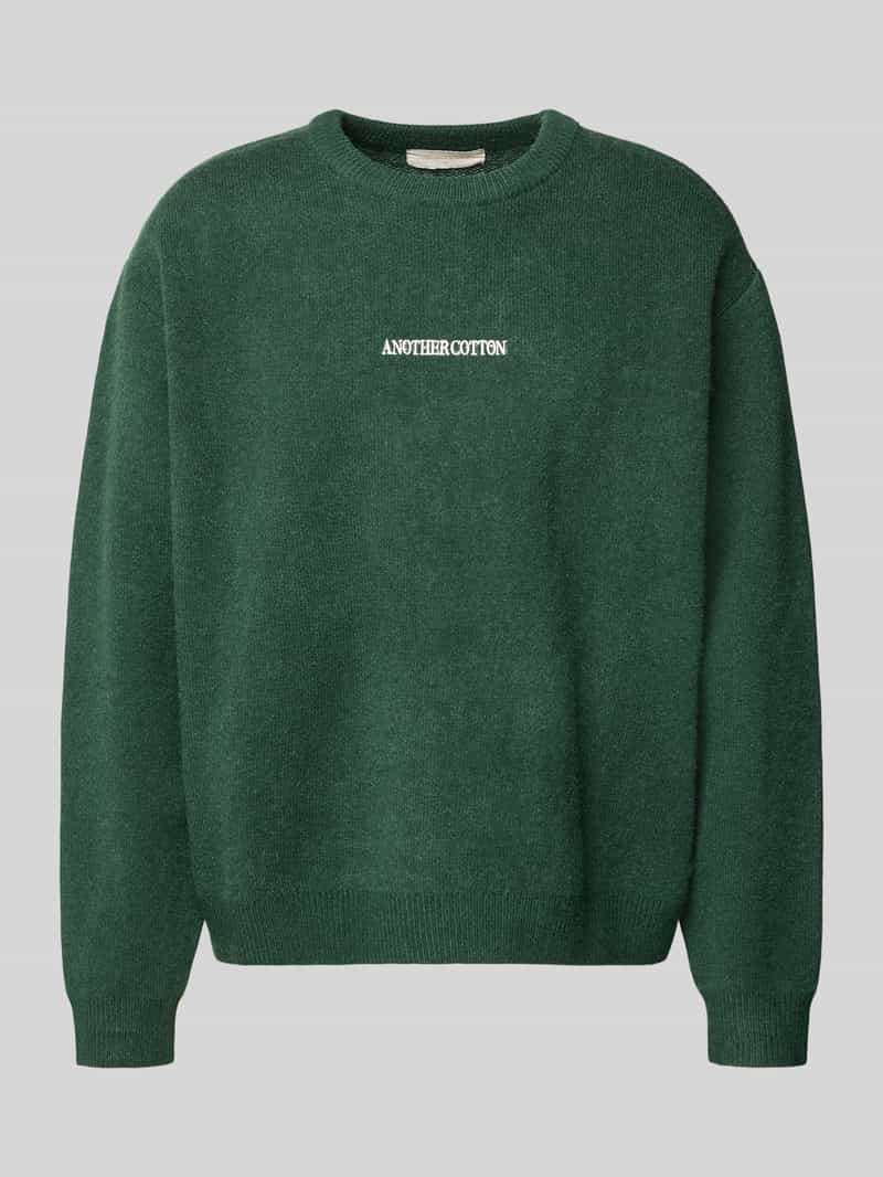 Sweter z dzianiny z prążkowanymi wykończeniami