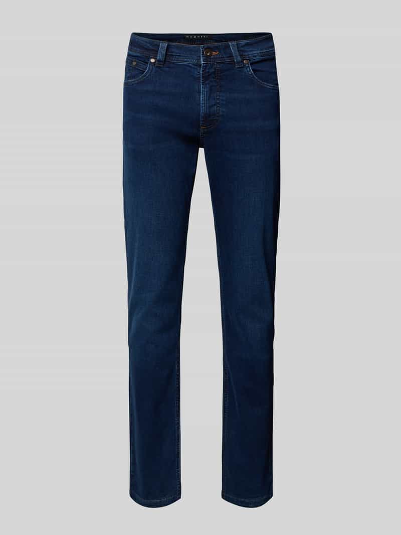 Jeansy o kroju regular fit z wpuszczanymi kieszeniami