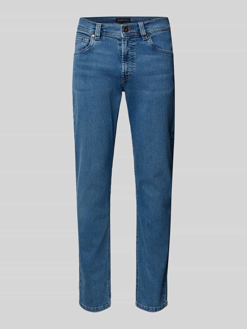 Jeansy o kroju regular fit z wpuszczanymi kieszeniami