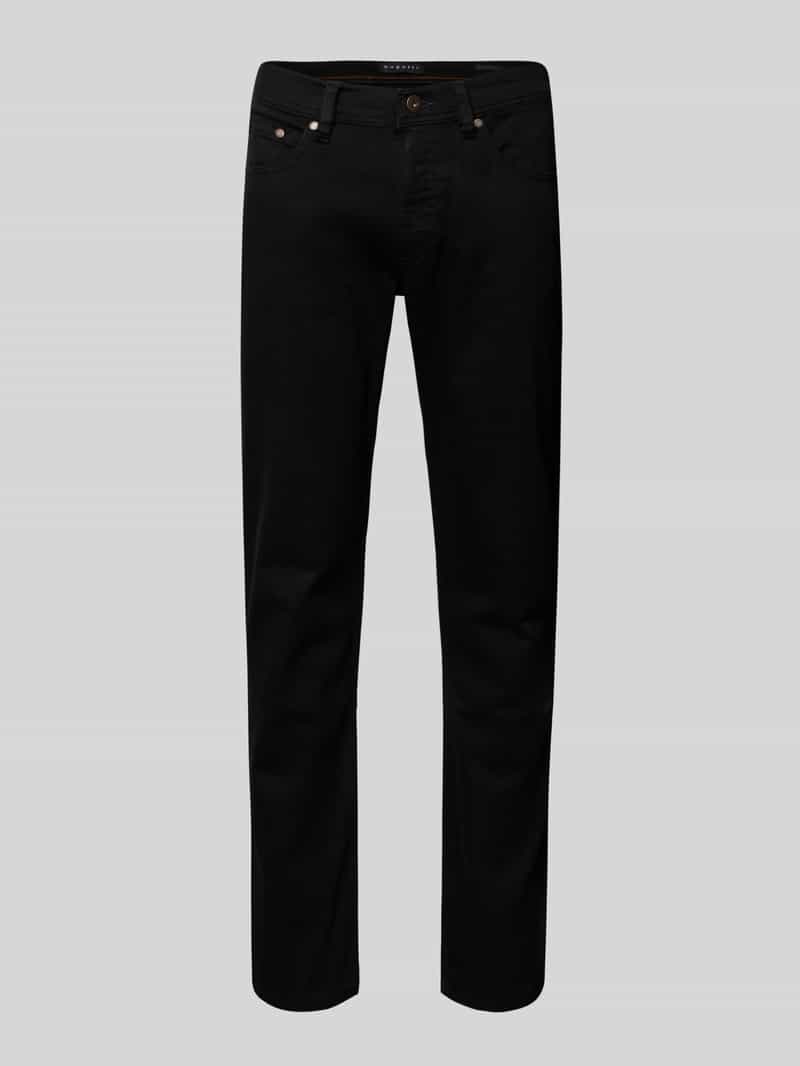 Jeansy o kroju regular fit z wpuszczanymi kieszeniami