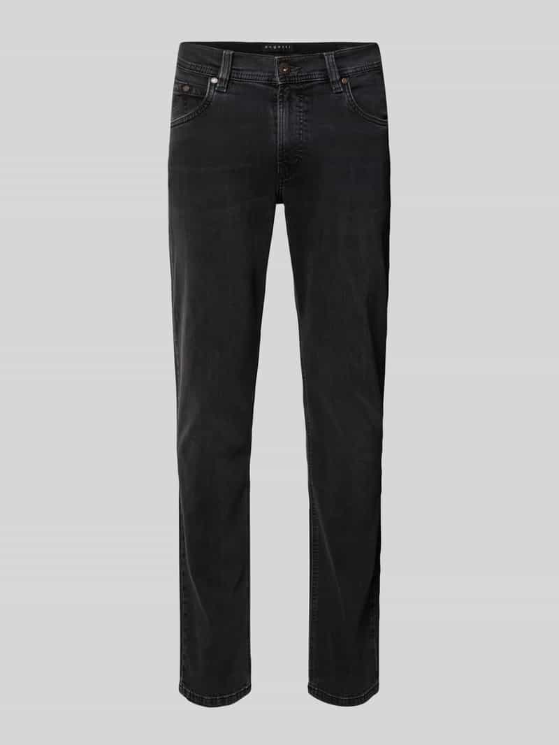 Jeansy o kroju regular fit z wpuszczanymi kieszeniami