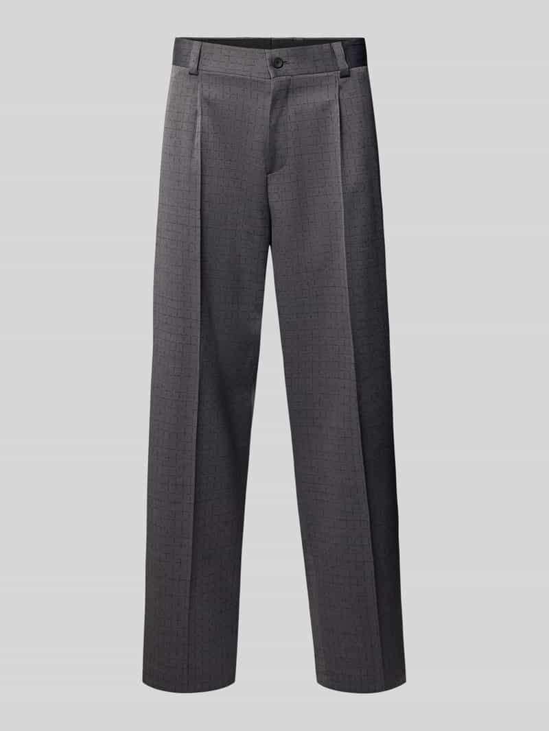 Spodnie do garnituru o luźnym kroju z mieszanki żywej wełny model ‘FLIPS251X’