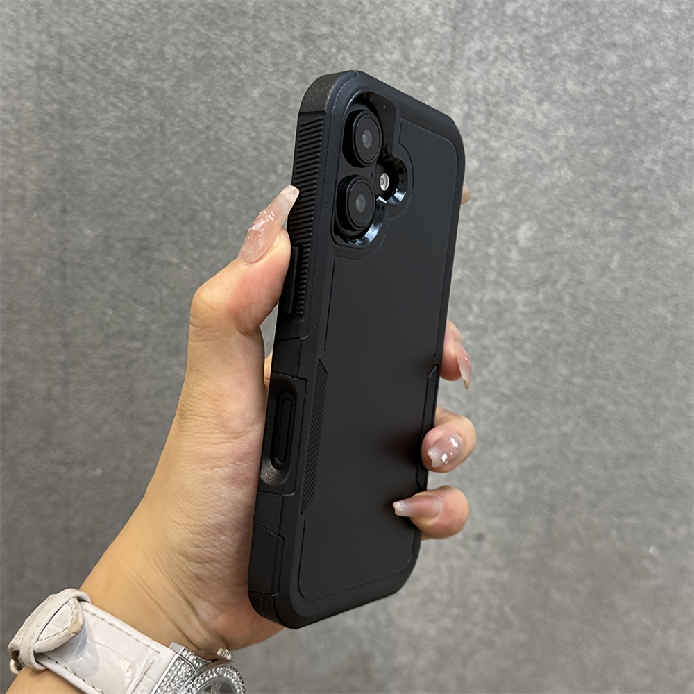 TEMU Etui na Telefon z Podwójną Warstwa Ochrony, Kompatybilne Z Modele iPhone 17 Pro Max 13 14 15 Pro Max Plus 16E – Twarda Plastikowa Obudowa