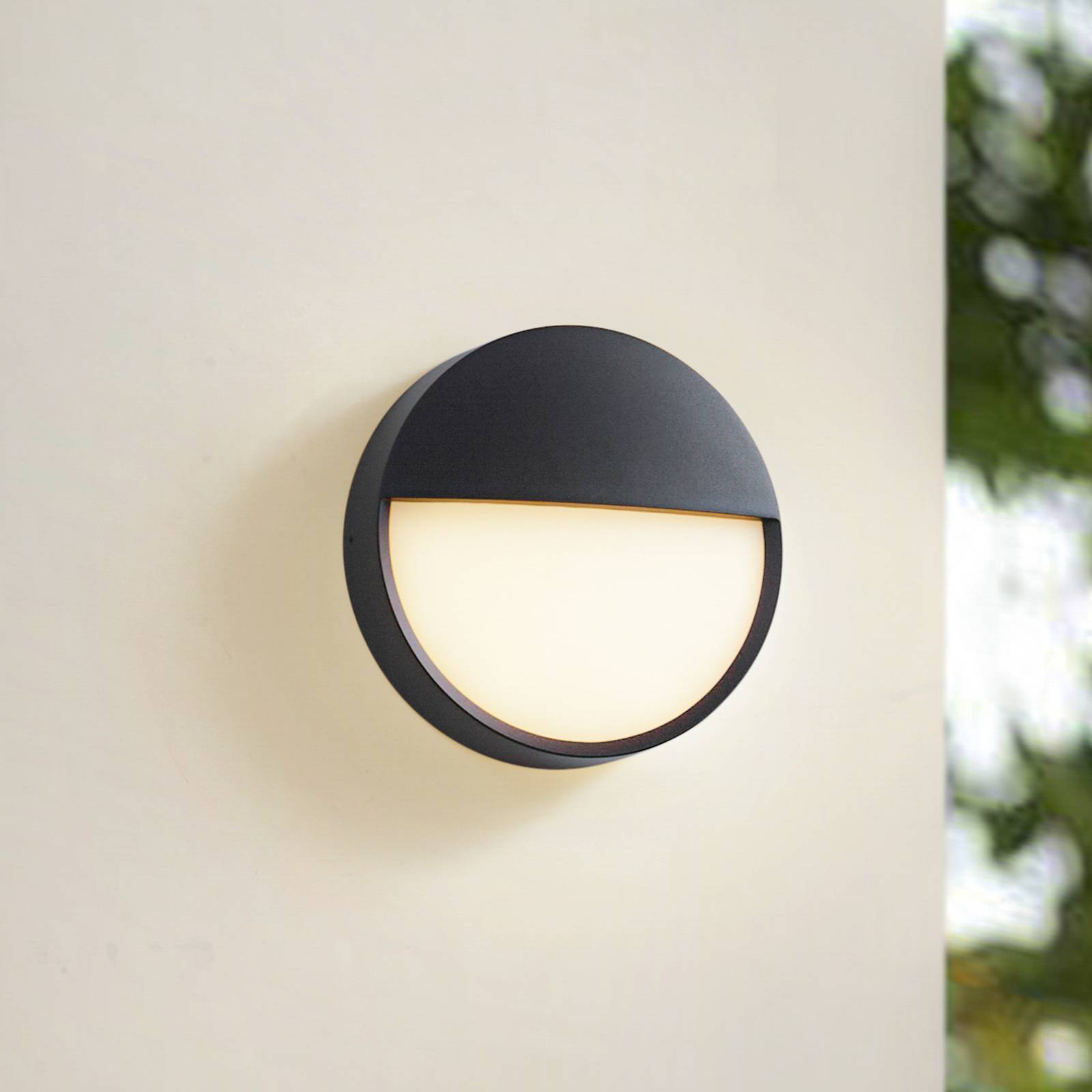 Kinkiet zewnętrzny LED Gravo Arcchio, czarny, aluminium, nowoczesny