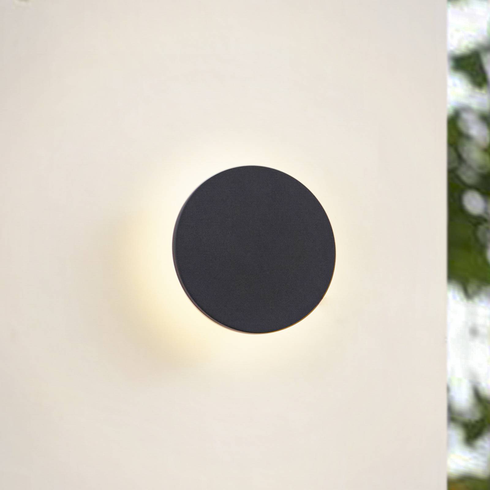 Kinkiet zewnętrzny LED Gravo Arcchio, możliwość ściemniania, czarny, aluminium, nowoczesny