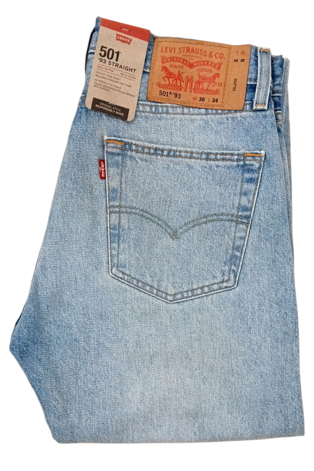 LEVI'S 501 STRAIGHT WHO CARES JEANSY MĘSKIE