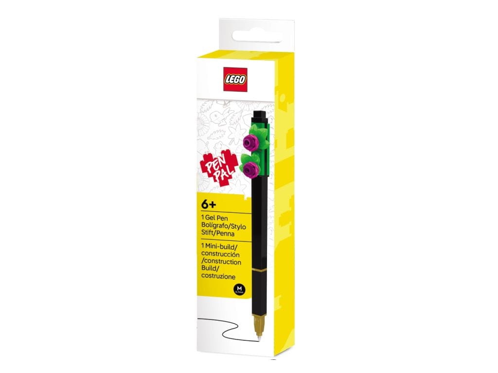 LEGO 53668 Classic Długopis żelowy Botanicals, czarny – różowy kwiat