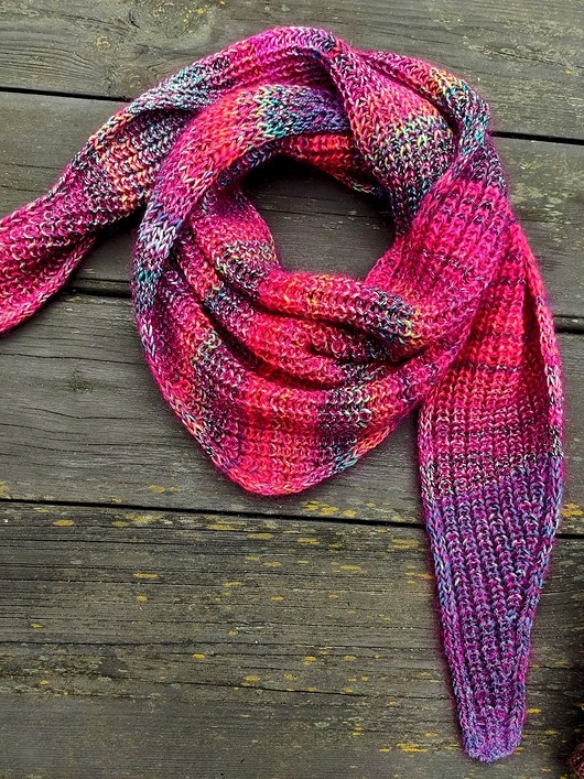 Amarantus / chusta z jedwabiem