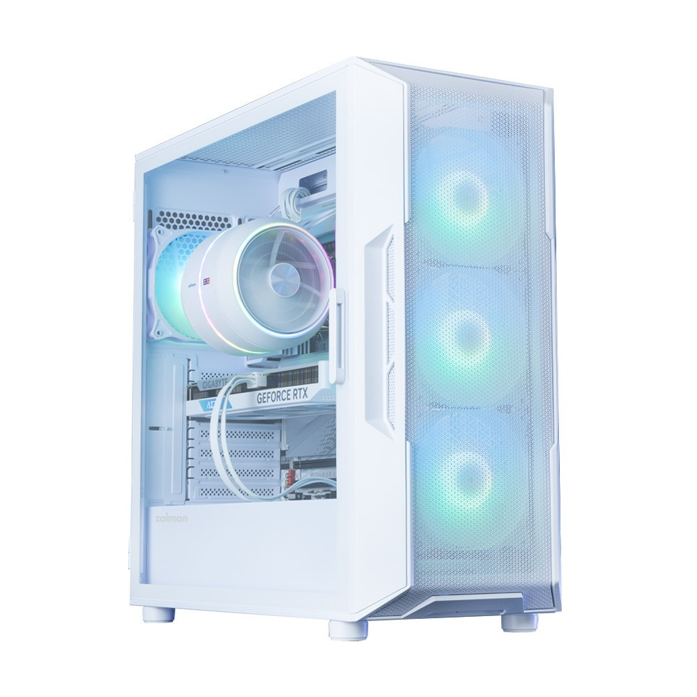 Zalman Obudowa I3 NEO V2 Mid Tower ARGB fan x4 biała i3 NEO ARGB V2 White