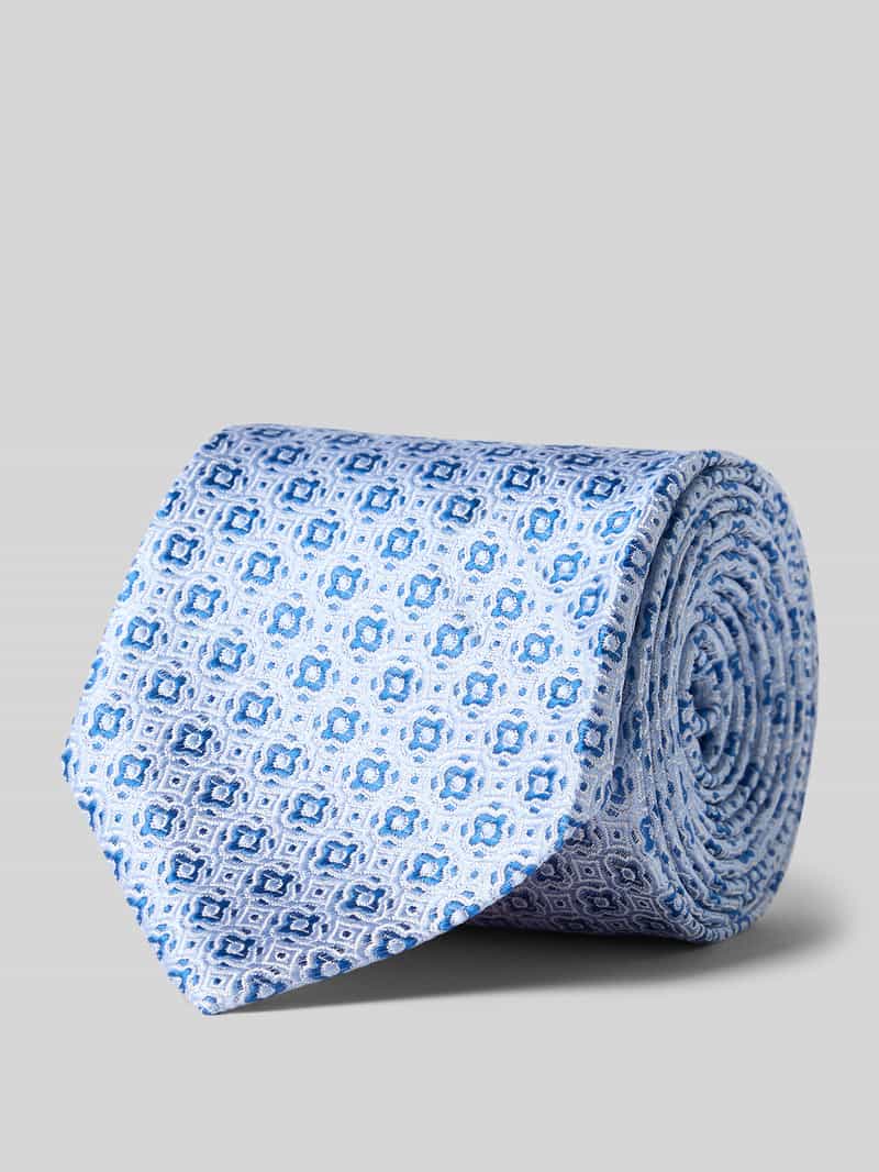 Krawat z jedwabiu ze wzorem na całej powierzchni (7 cm)