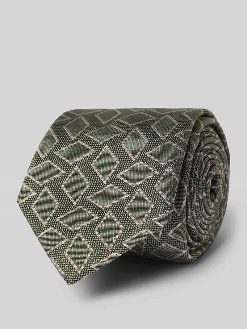 Krawat z jedwabiu ze wzorem na całej powierzchni (7,5 cm)