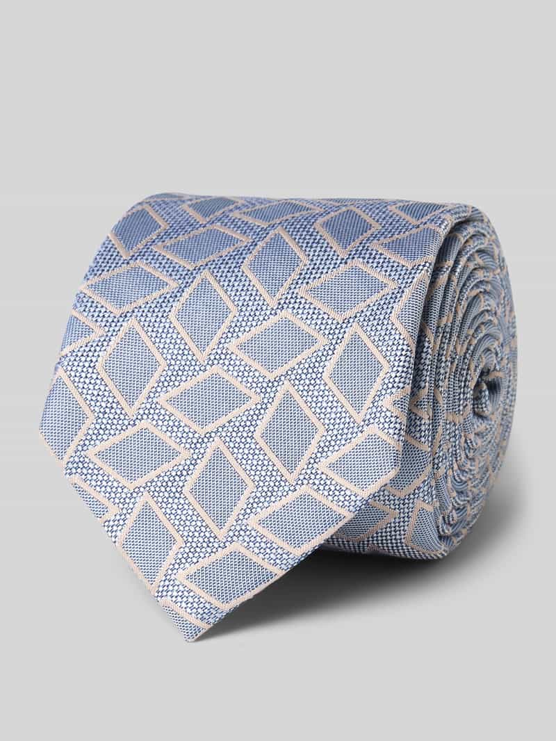 Krawat z jedwabiu ze wzorem na całej powierzchni (7,5 cm)