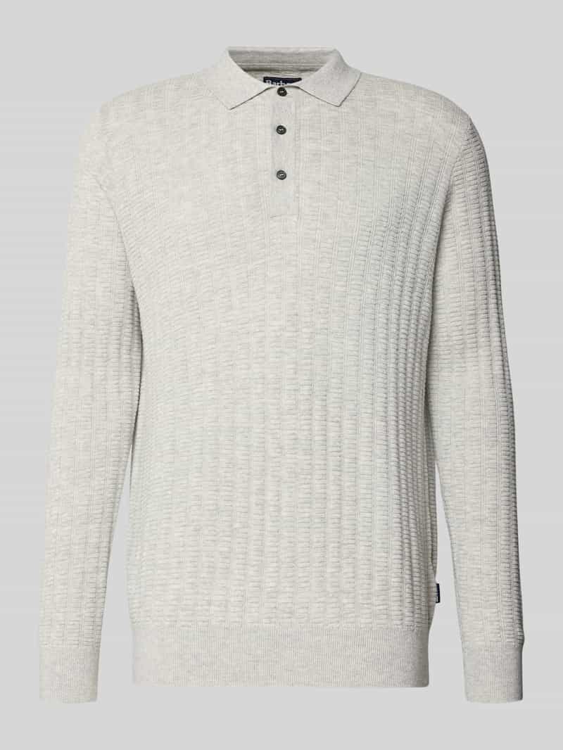 Sweter o kroju regular fit z dzianiny z mieszanki wełny i bawełny model ‘SMEATON’