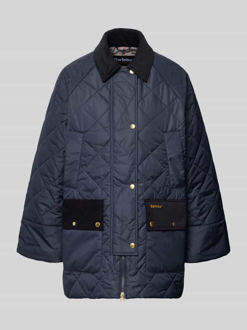 Kurtka pikowana o kroju regular fit z sztruksowymi detalami model 'ALDBURGH'