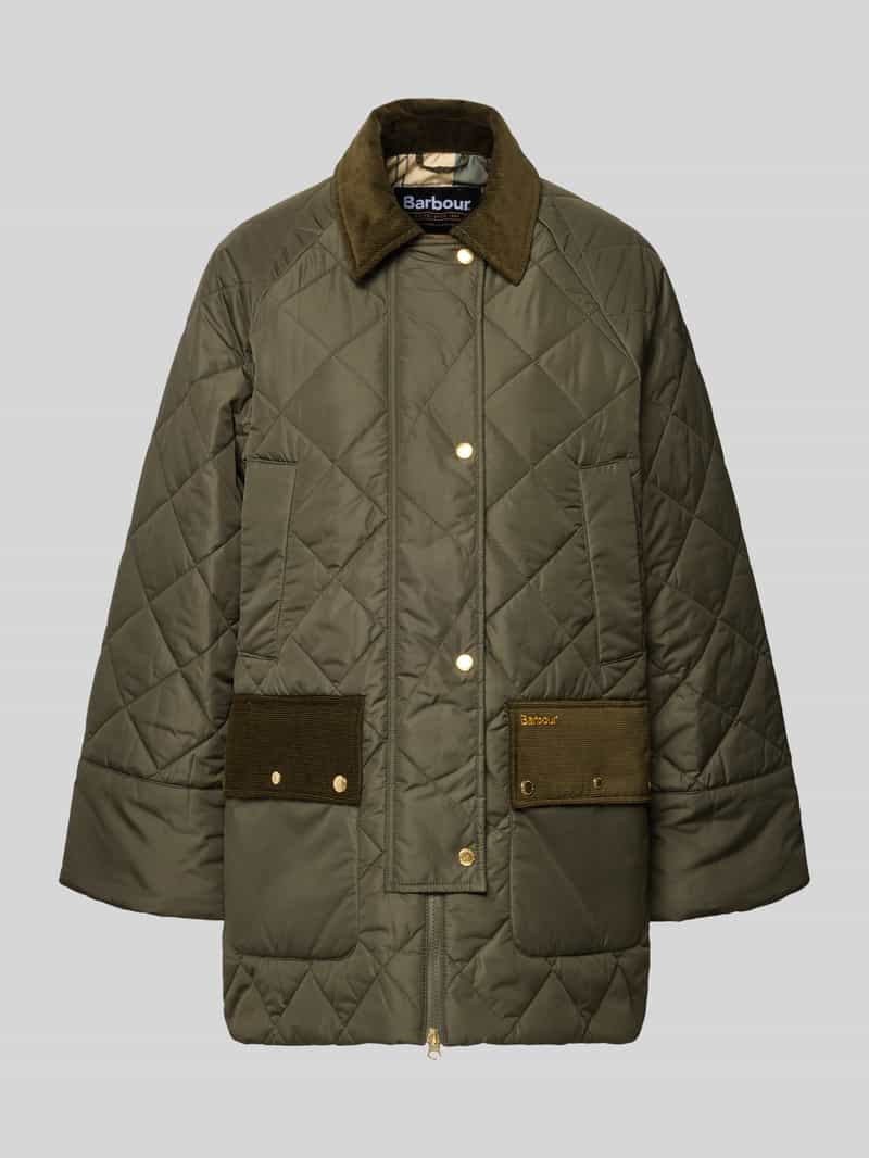 Kurtka pikowana o kroju regular fit z sztruksowymi detalami model 'ALDBURGH'