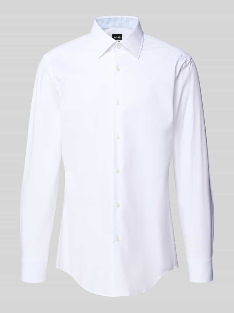 Koszula biznesowa o kroju slim fit z mieszanki bawełny model ‘H-HANK’